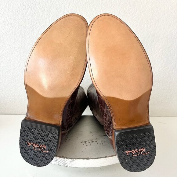 NEW Rod Patrick Womens Cowboy Boots 10 Brown Caiman Cowgirl Western Knee High - Picture 8 of 11